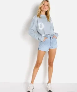 Richer Poorer Tops>The Relaxed Long Sleeve Pull Blue Mirage Tie Dye