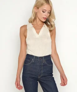 Rollas Tops>Amanda Knit Tank Salt