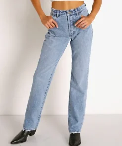 Rollas Pants>Classic Straight Jeans 90's Blue