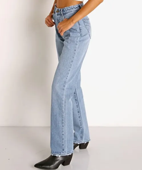 Rollas Pants>Classic Straight Jeans 90's Blue