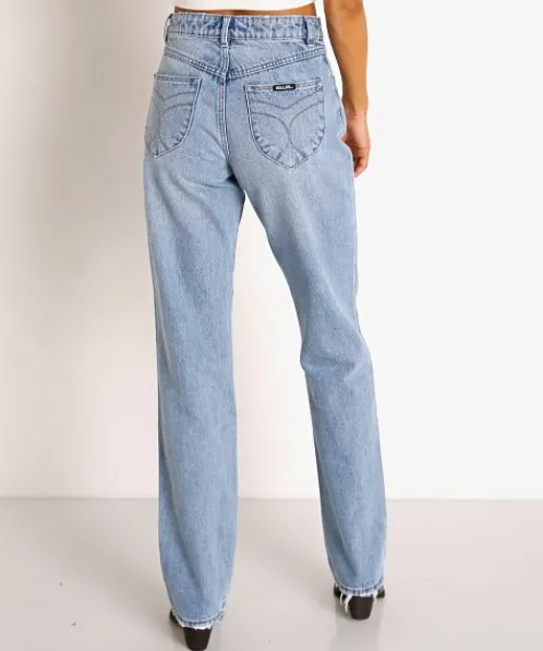 Rollas Pants>Classic Straight Jeans 90's Blue