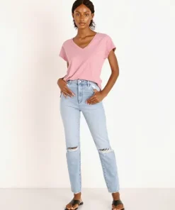 Rollas Pants>Dusters Rip Jeans Old Stone