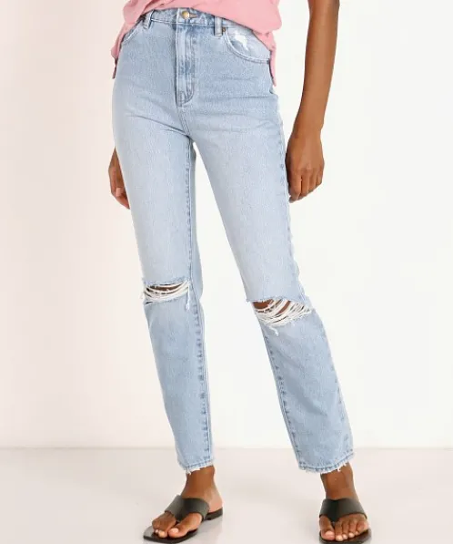 Rollas Pants>Dusters Rip Jeans Old Stone