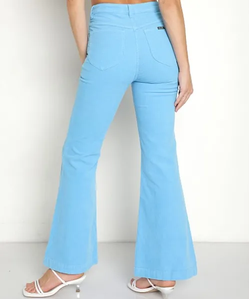 Rollas Pants>Eastcoast Flare Bluebird Cord