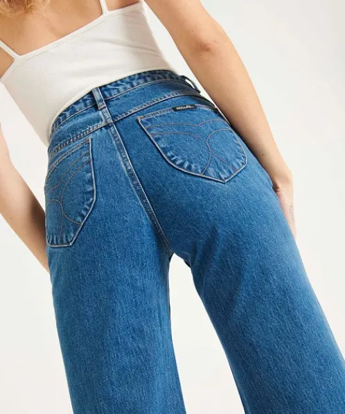 Rollas Pants>Eastcoast Flare Jean Ashley Blue