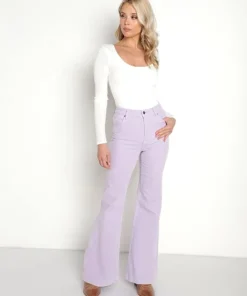 Rollas Pants>Eastcoast Flare Pant Lavender Cord