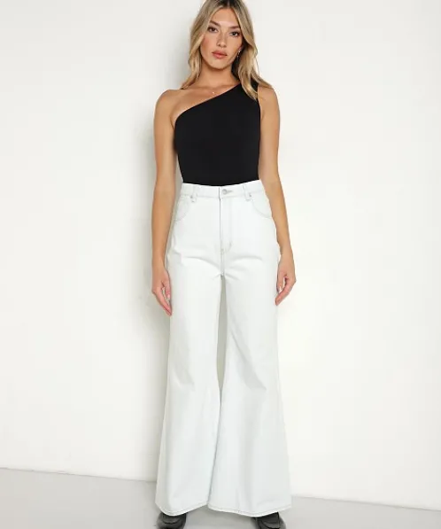 Rollas Pants>Elle Super Flare Bleach Blue