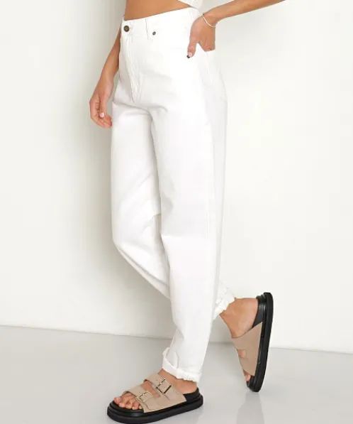 Rollas Pants>Genie Jean Vintage White