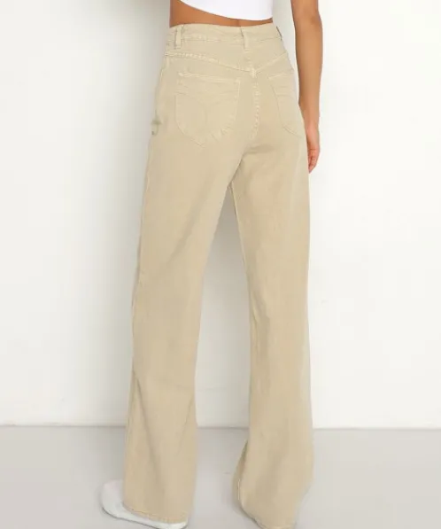 Rollas Pants>Heidi Jean Lyocell Stone