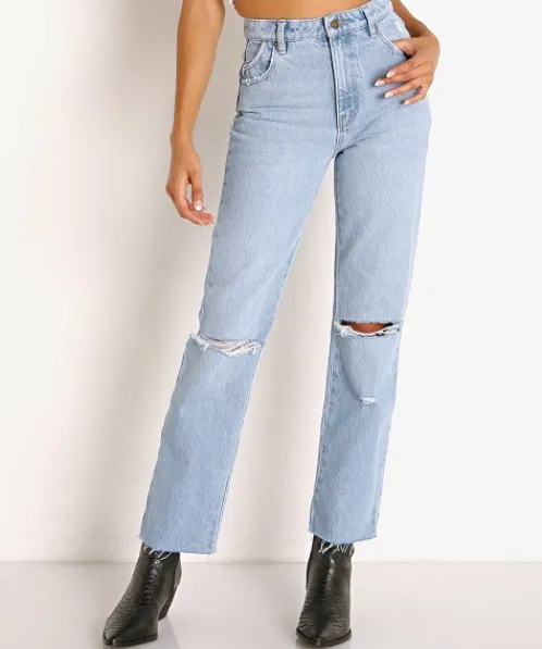 Rollas Pants>Original Straight Leg Jean City Worn