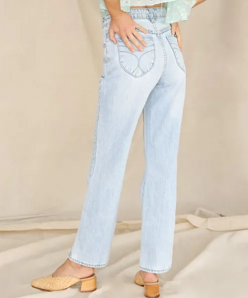 Rollas Pants>Original Straight Jeans Sunbleach