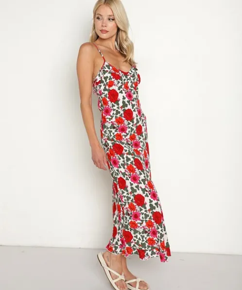 Rollas Dresses>Shelley Rambling Floral White Floral