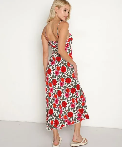 Rollas Dresses>Shelley Rambling Floral White Floral