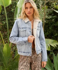Rollas Jackets>Sherpa Jacket Stella Blue