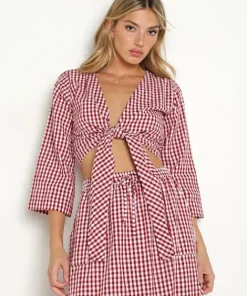 Rue Stiic Tops>Aila Blouse Red Check