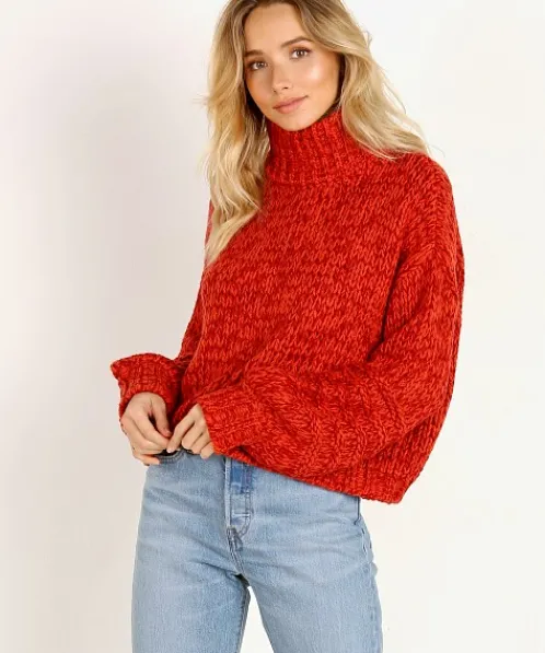 Rue Stiic Knits | Tops>Bungalow Sweater Knit Red Mix
