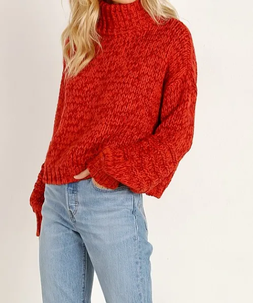 Rue Stiic Knits | Tops>Bungalow Sweater Knit Red Mix