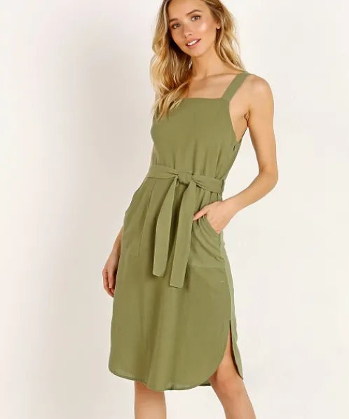 Rue Stiic Dresses>Ford Tunic Dress Khaki