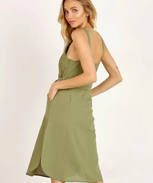 Rue Stiic Dresses>Ford Tunic Dress Khaki