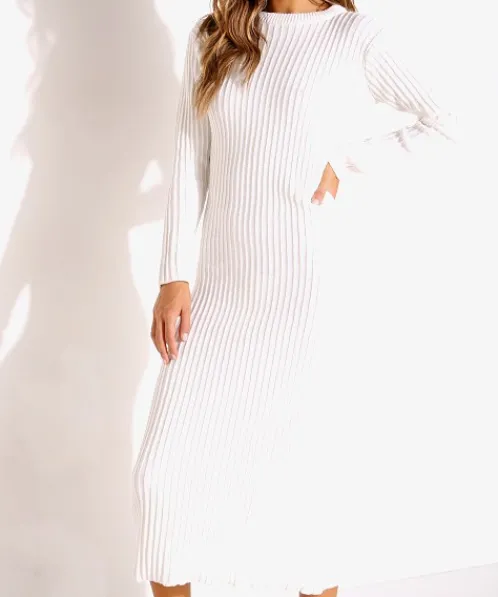 Rue Stiic Dresses>Frankie Knit Dress White