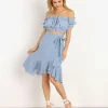 Rue Stiic Skirts>Monterey Skirt French Blue Stripe