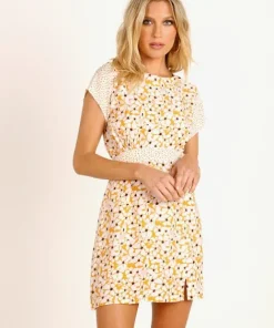 Rue Stiic Dresses>Oskar Mini Dress Tobacco Posy