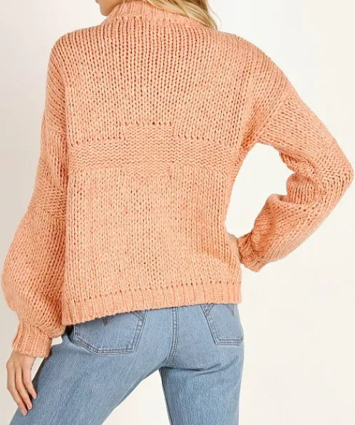 Rue Stiic Knits | Tops>Ventura Sweater Knit Peach Solid