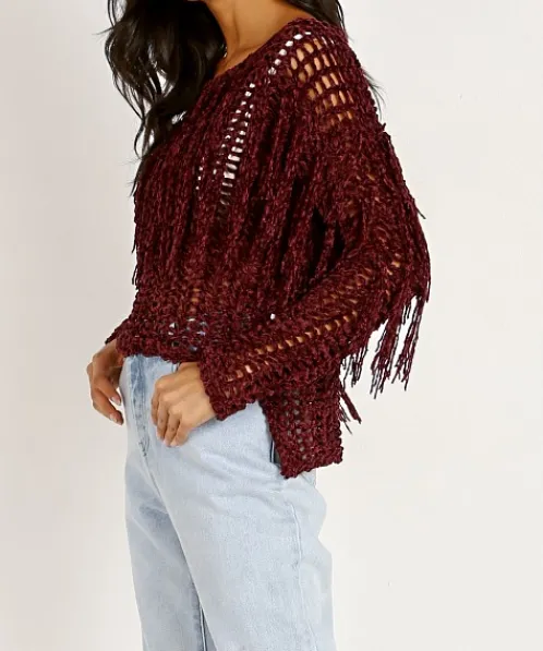 Sage The Label Knits>Cecilia Sweater Wine