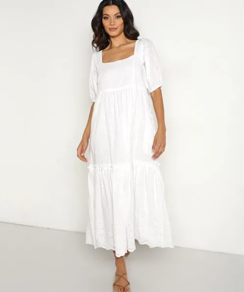 Saint Helena Dresses>Iris Maxi Sun Dress Sea Pearl