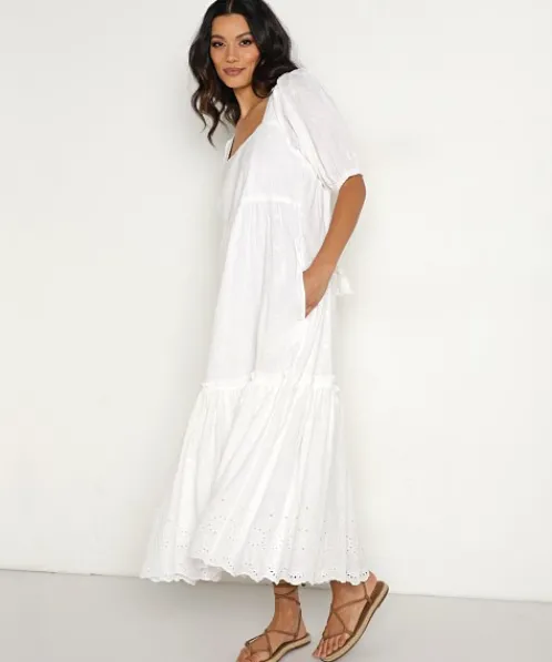 Saint Helena Dresses>Iris Maxi Sun Dress Sea Pearl