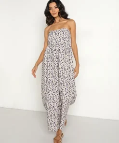 Saint Helena Dresses>Margaux Soiree Dress Ocean Floral