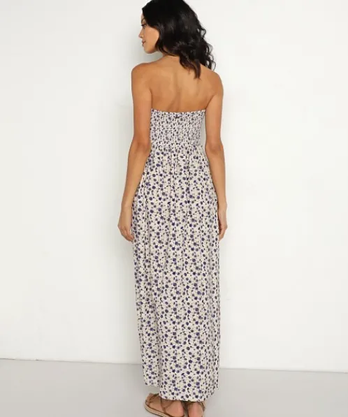 Saint Helena Dresses>Margaux Soiree Dress Ocean Floral