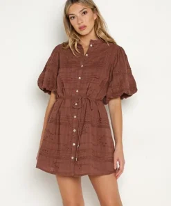 Saint Helena Dresses>Rose Mini Dress Rose Clay