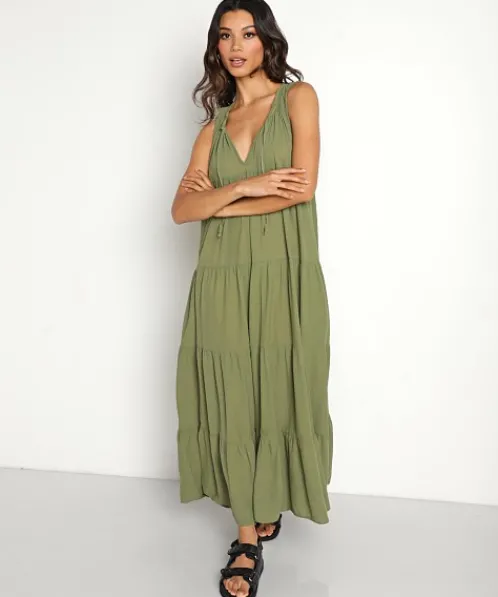 9seed Cover Ups | Dresses>Lighthouse Maxi Dress Hunter
