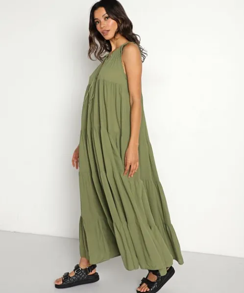 9seed Cover Ups | Dresses>Lighthouse Maxi Dress Hunter