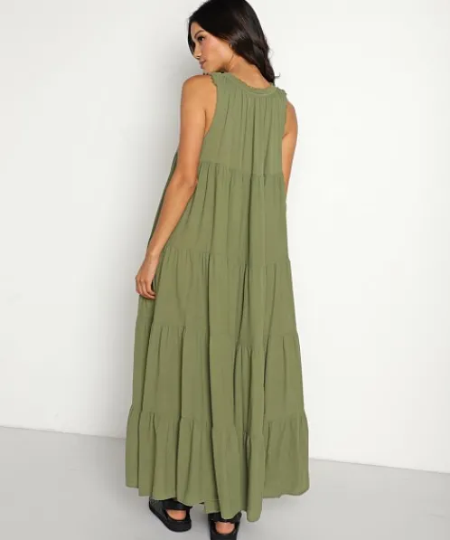 9seed Cover Ups | Dresses>Lighthouse Maxi Dress Hunter