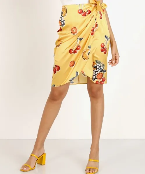 Show Me Your Mumu Skirts>Anjolie Wrap Skirt Fruit Basket