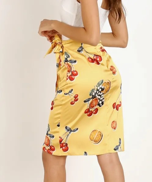 Show Me Your Mumu Skirts>Anjolie Wrap Skirt Fruit Basket