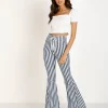 Show Me Your Mumu Pants>Berkeley Tie Up Bells Nautical Stripe