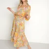 Show Me Your Mumu Dresses>Cait Midi Dress Groovy Blooms
