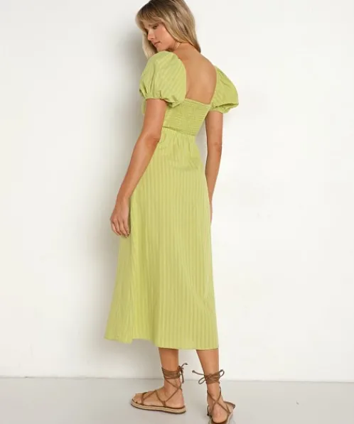Show Me Your Mumu Dresses>Gabrielle Tie Dress Pear Green