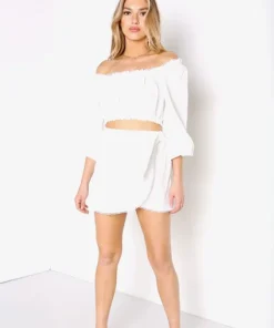Show Me Your Mumu Skirts>Iva Wrap Skirt White Linen