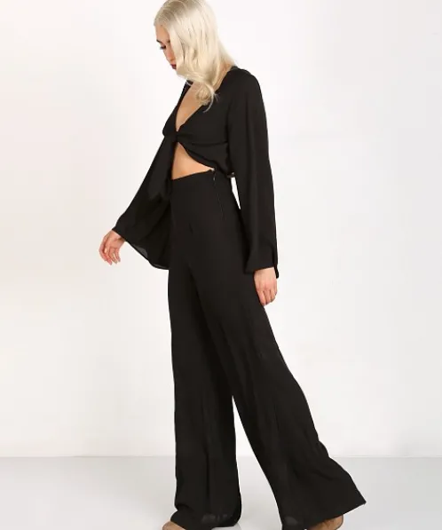 Show Me Your Mumu Rompers>Jaelynn Jumpsuit Black Crisp