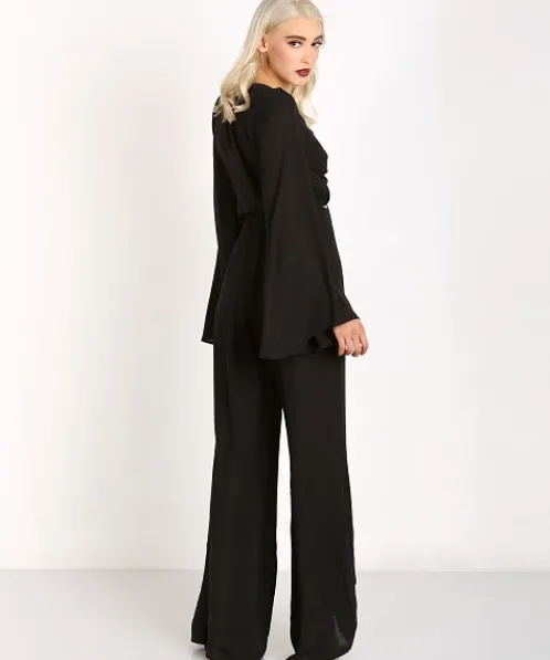 Show Me Your Mumu Rompers>Jaelynn Jumpsuit Black Crisp