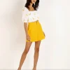 Show Me Your Mumu Shorts>Stewart Shorts Canary Yellow Linen