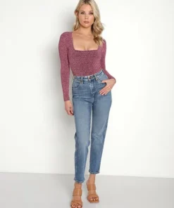 Show Me Your Mumu Bodysuits>Unreal Bodysuit Pink Shimmy Shine