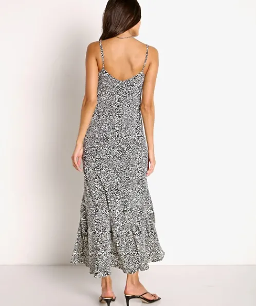 Show Me Your Mumu Dresses>Uptown Slip Dress Black Petite Cheetah
