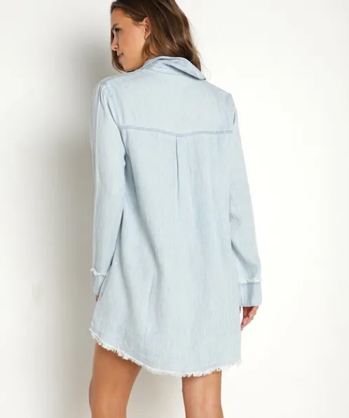 Show Me Your Mumu Dresses>Wilmington Shirt Dress Light Chambray