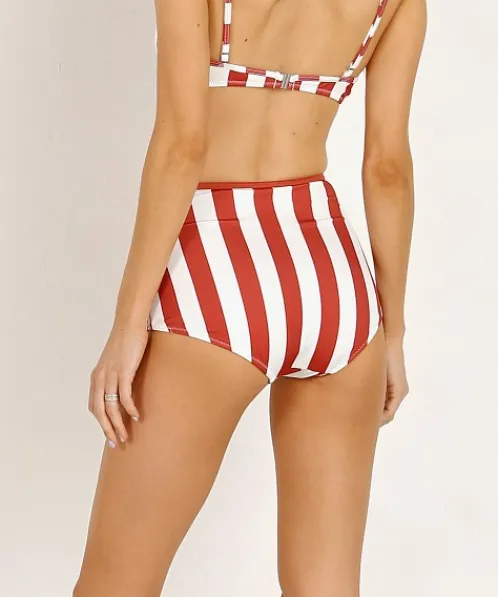 Solid & Striped Bikinis>Solid & Striped The Brigitte Bikini Bottom Raid Cream Stripe
