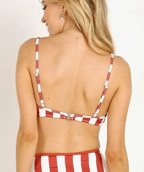Solid & Striped Bikinis>Solid & Striped The Brigitte Bikini Top Raid Cream Stripe